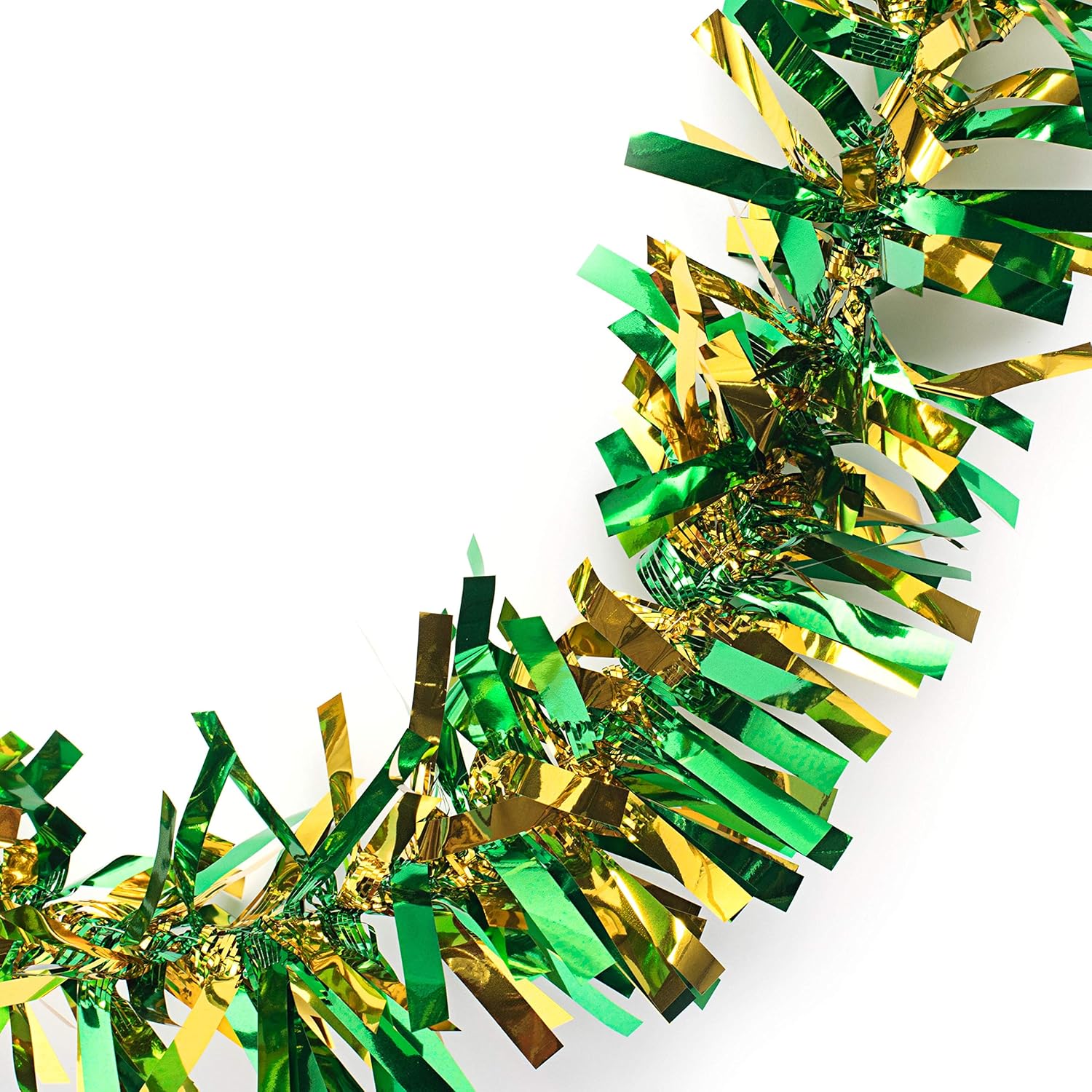 Anderson's Green & Gold Metallic Tinsel Twist for Trailer Or Golf Cart, 4 inches Wide x 25 ft Long