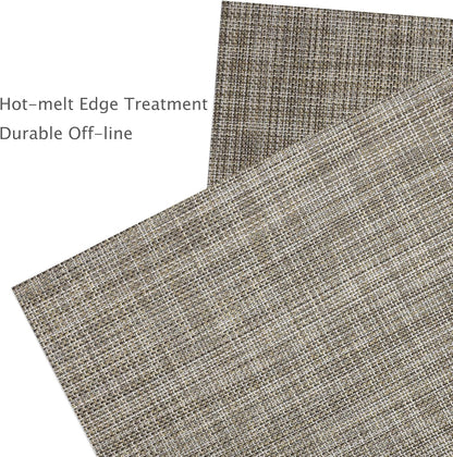 Myir JUN Placemats Set of 8, Vinyl Woven Placemats Place Mats Indoor Set of 8 Washable Table Mats