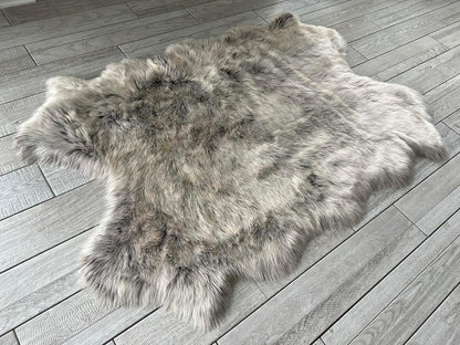 LAMBZY Faux Sheepskin Super Soft Hypoallergenic Free Shape Silky Shag Rug, Luxury Shaggy Silky