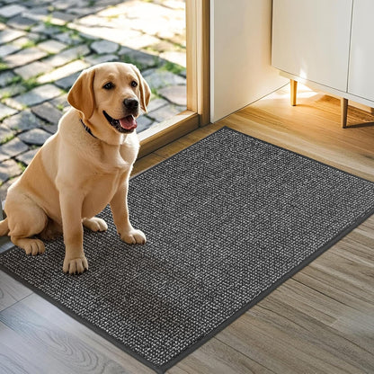 JSEI Dirt Trapper Door Mat 24"x36" Non-Slip Washable Entrance Mat, Dog Doormats, Absorbent &
