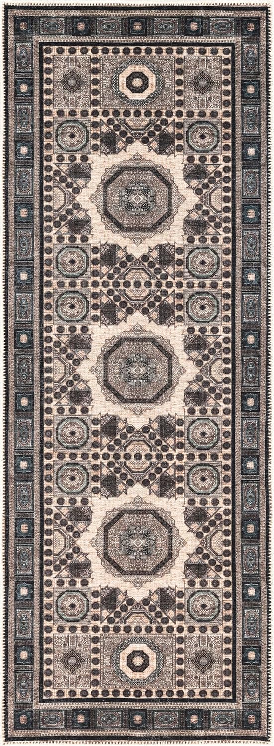 Keen Home Design 2x10 Rug - Machine Washable Runner Rug with Non-Slip Backing, Ideal for Hallway