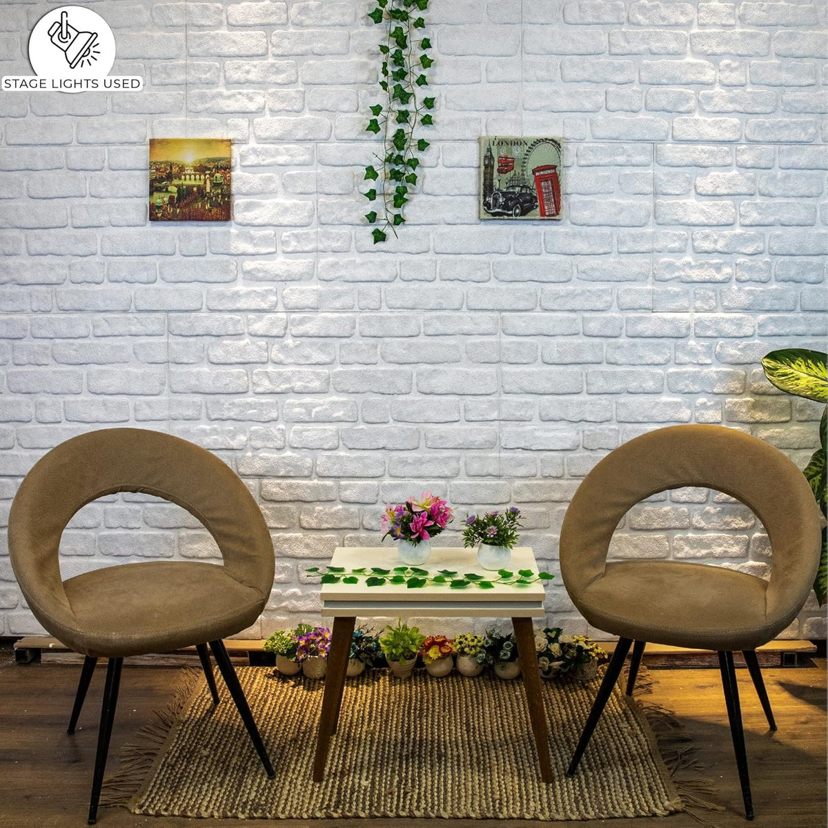 Dundee Deco 3D Wall Panels Faux Brick - Cladding, White Stone Look Wall Paneling, Styrofoam Facing
