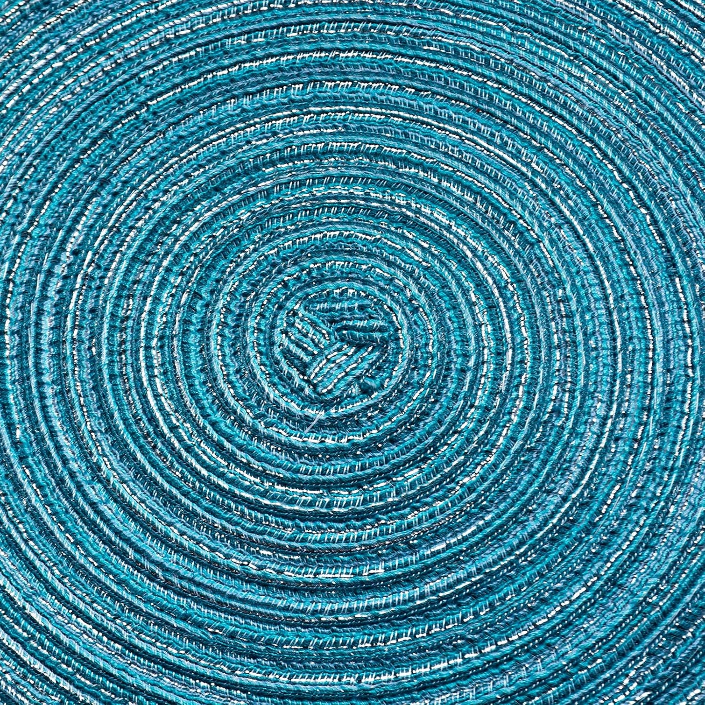 AHHFSMEI Round Braided Placemats Set of 6 Round Table Mats for Dining Tables Natural Woven Heat