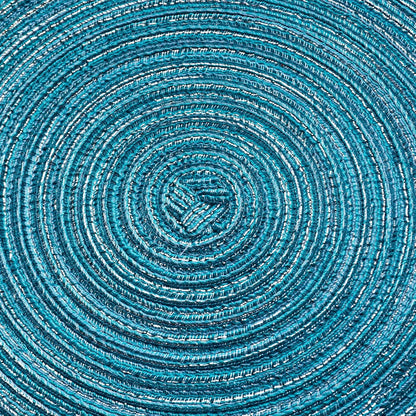 AHHFSMEI Round Braided Placemats Set of 6 Round Table Mats for Dining Tables Natural Woven Heat