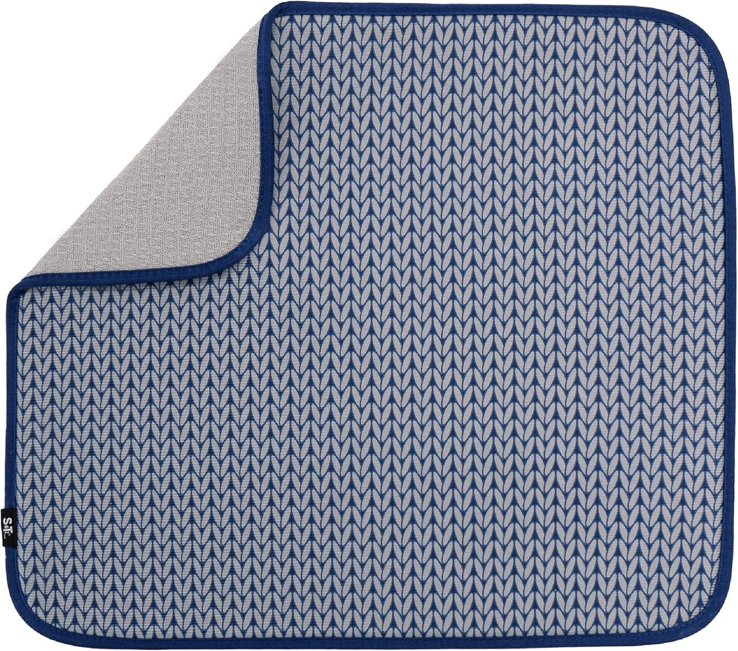 S&T INC. Dish Drying Mat, 16” x 18”, Absorbent Microfiber Kitchen Counter Mat, Dish Drying Pad for
