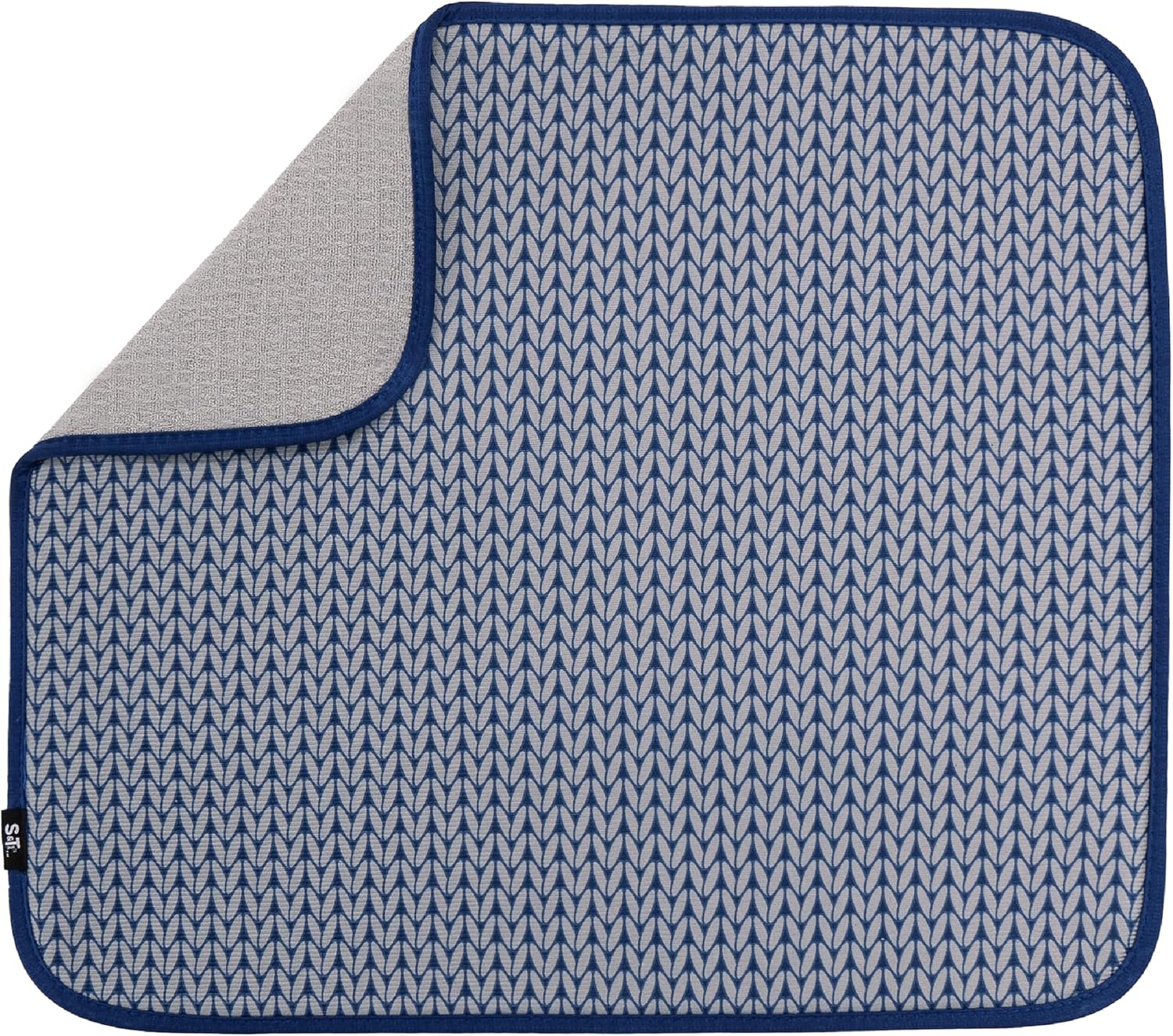 S&T INC. Dish Drying Mat, 16” x 18”, Absorbent Microfiber Kitchen Counter Mat, Dish Drying Pad for