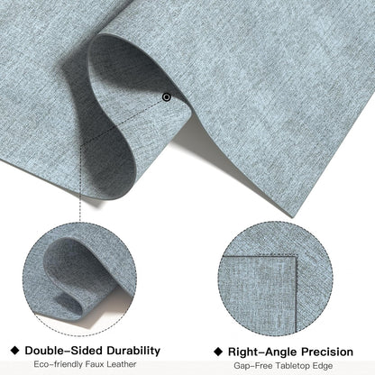 DOLOPL Placemats Set of 8, Reversible Wipeable & Heat Resistant Place Mats, Modern Faux Leather