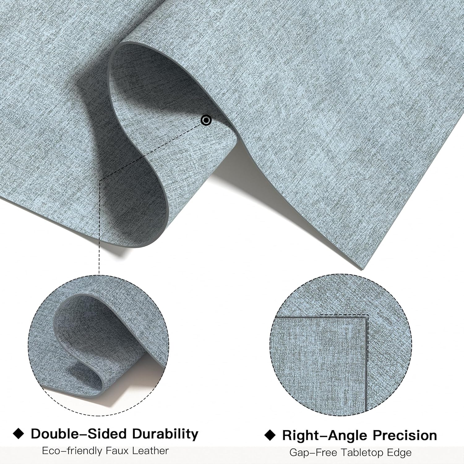 DOLOPL Placemats Set of 6, Reversible Wipeable & Heat Resistant Place Mats, Modern Faux Leather