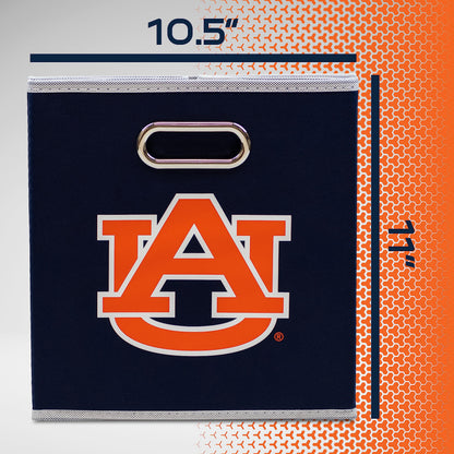 Franklin Sports NCAA Storage Bin - Cube Organizer - Auburn