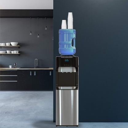 Brio Essential Series Top Loading Water Cooler Dispenser - Tri Temp Dispense, Child Safety Lock