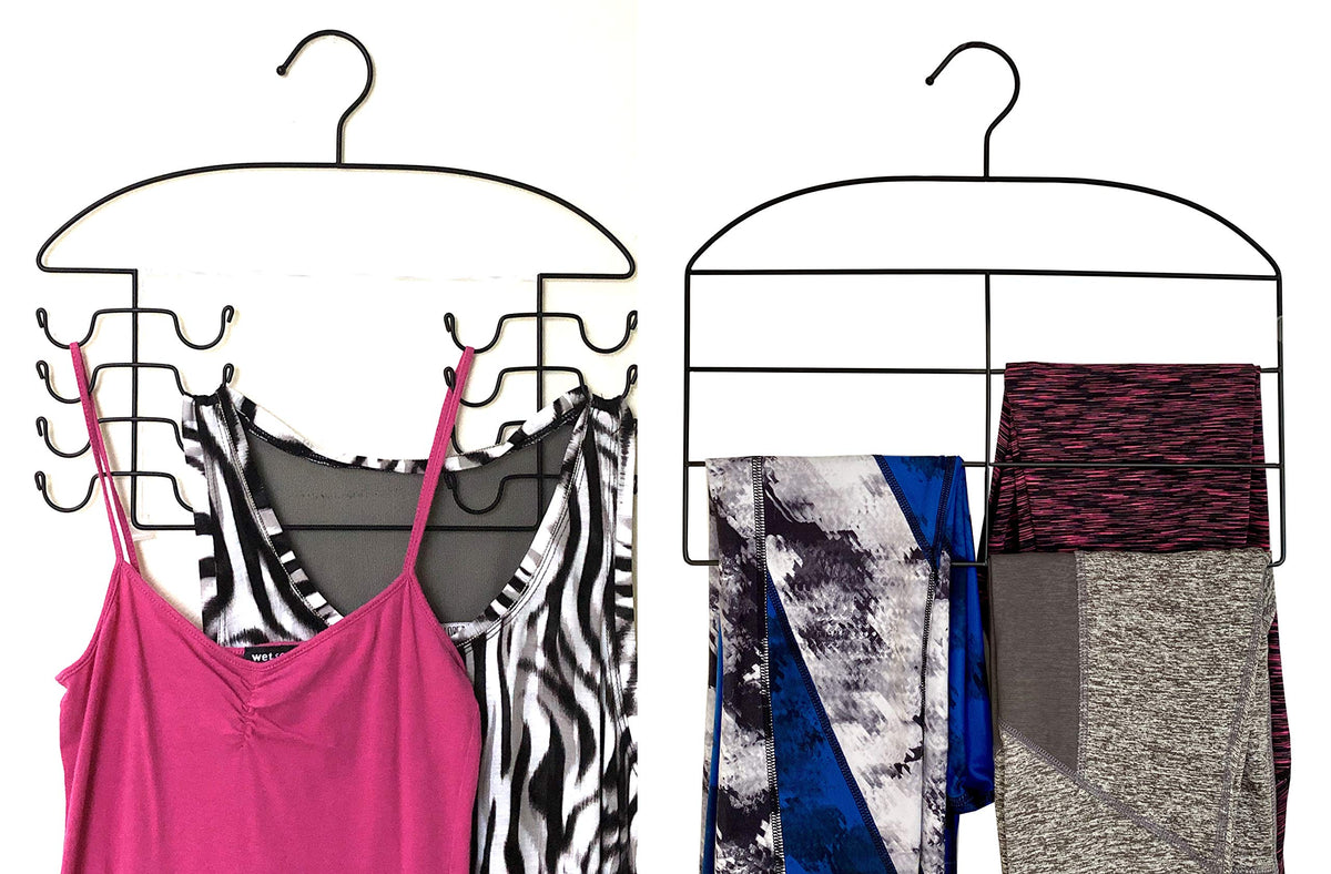 DR. Organizer Leggings/Yoga/Stretch Pants & Tank Top/Cami Closet Organizer Hanger 2/pc Set Combo