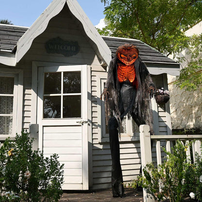 AW 7 Ft Scary Giant Large Animated Halloween Decorations Evil Monster Alien, Jack-O-Lantern Pumpkin
