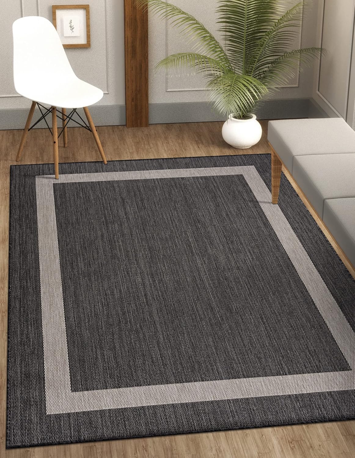 CAMILSON Outdoor Rug 9x12, Large Modern Outside Rugs for Patios Porches Waterproof Durable Washable