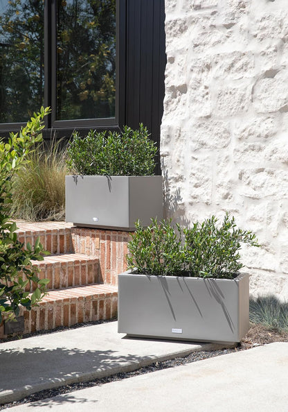 Veradek Block Series Long Box Planter - Large Rectangular Planter for Indoor or Outdoor Patio/Porch