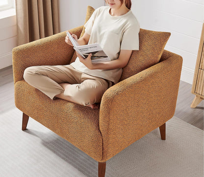 Oversized Accent Chair Modern Boucle Armchair for Living Room Sets of 2 - 37" Wide & Cozy Reading
