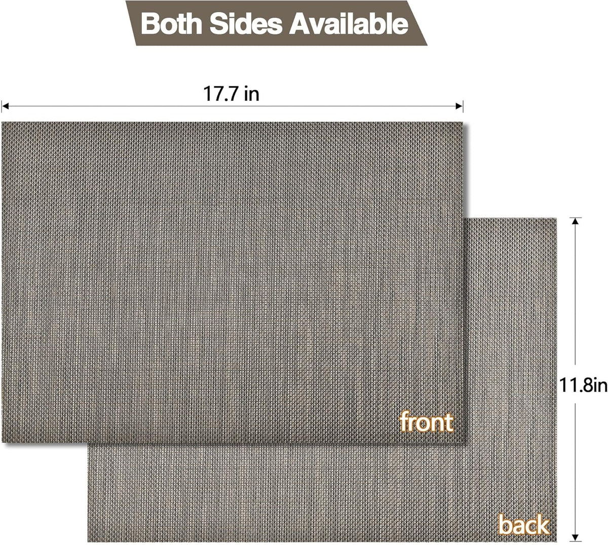 Placemats Set of 4 - Easy Clean Washable Vinyl Placemats - Wipeable Heat Resistant Table Mats for