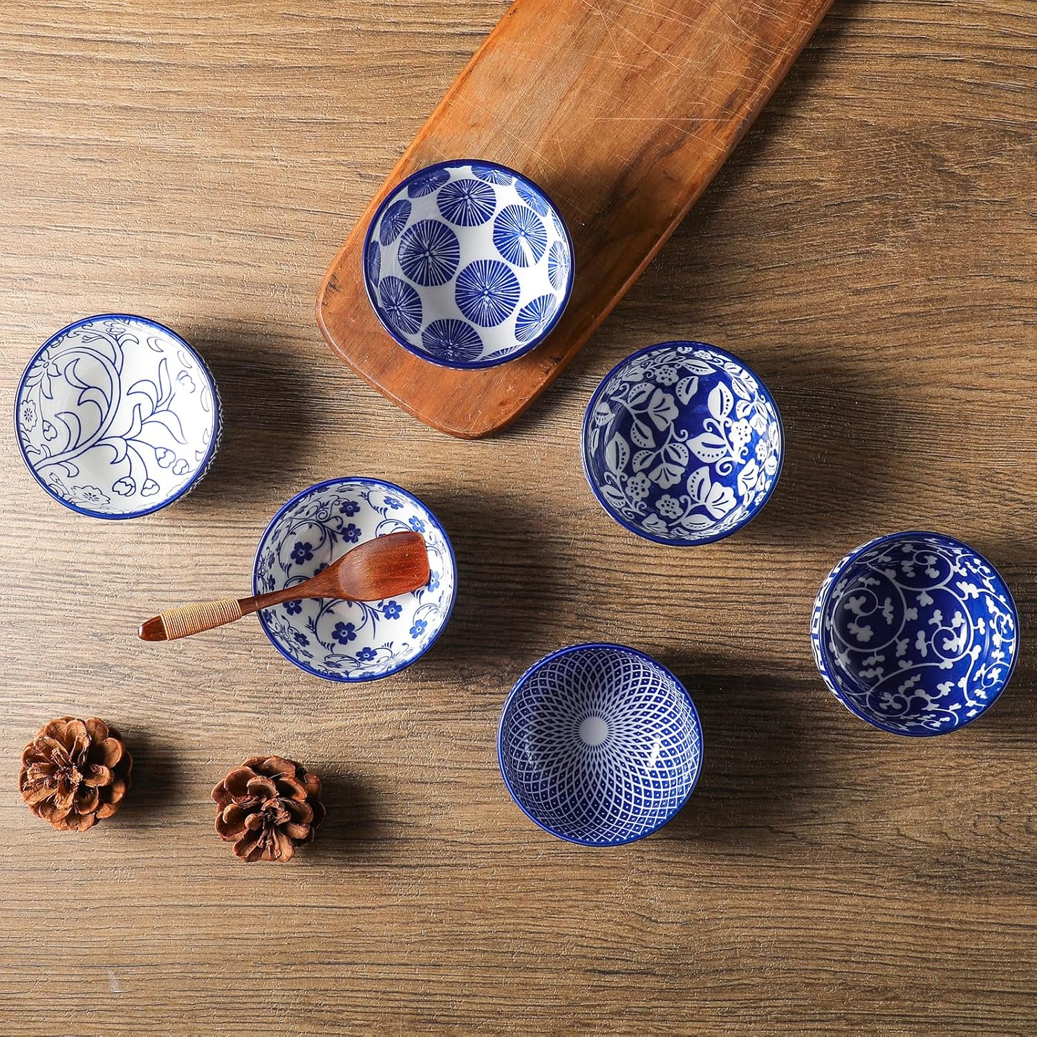 Selamica Ceramic 4 OZ Dipping Bowls Set, 3.5 Inch Mini Bowls for Dipping, Side Dishes, Microwave
