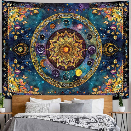 Lunerfex Mandala Solar System Tapestry Boho Tapestry for Bedroom Galaxy Tapestries Wall Hanging