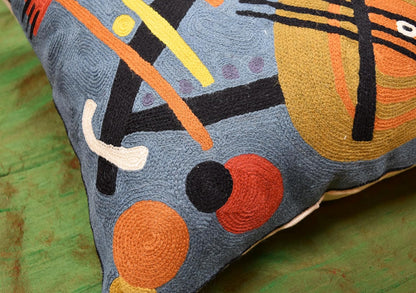 Kandinsky Modern Throw Pillow Cover - Escape | Abstract Pillow | Modern Couch Pillow | Contemporary