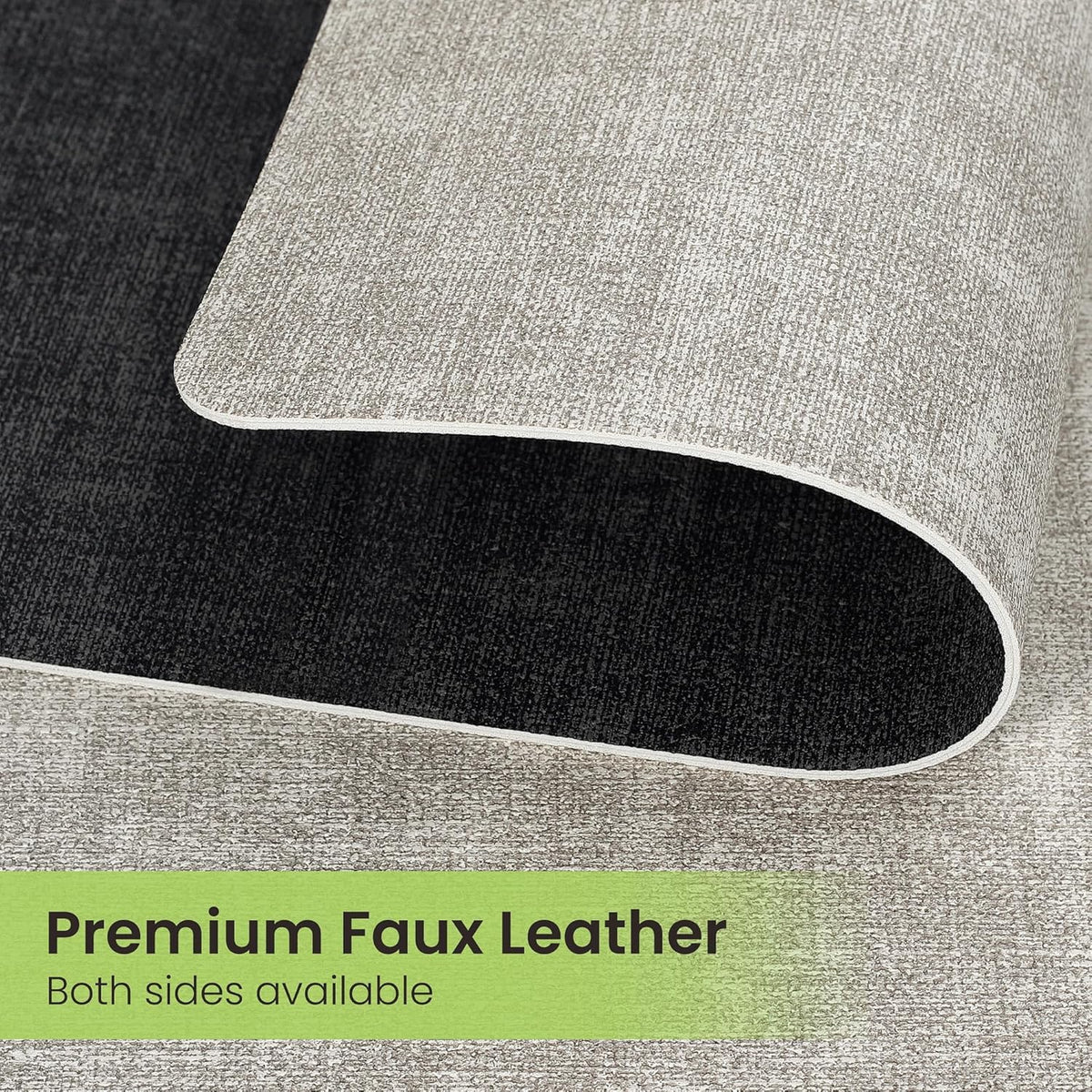 Faux Leather Dual Sided Placemats Set of 4, Square Non-Slip Heat Resistant Placemats with Coaster