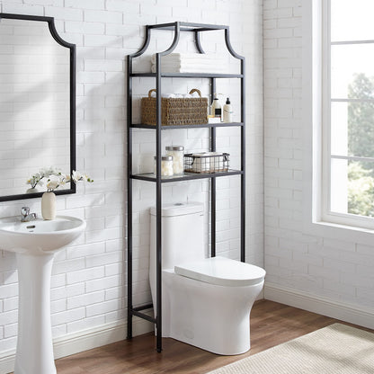 Crosley Furniture Aimee Over The Toilet Storage and Bathroom Organizer with Shelves, Oil Rubbed