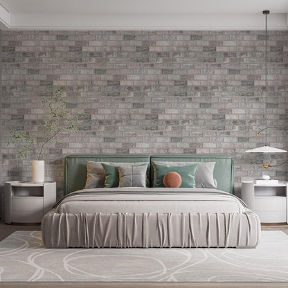 IZODEKOR 3D Brick Effect Wall Panels - Faux Brick Paneling for Living Room, Kitchen, Bathroom and