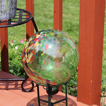 Sunnydaze 10-Inch Gazing Ball for Garden - Glass Gazing Globe for Outside - Garden Orb Yard Decor