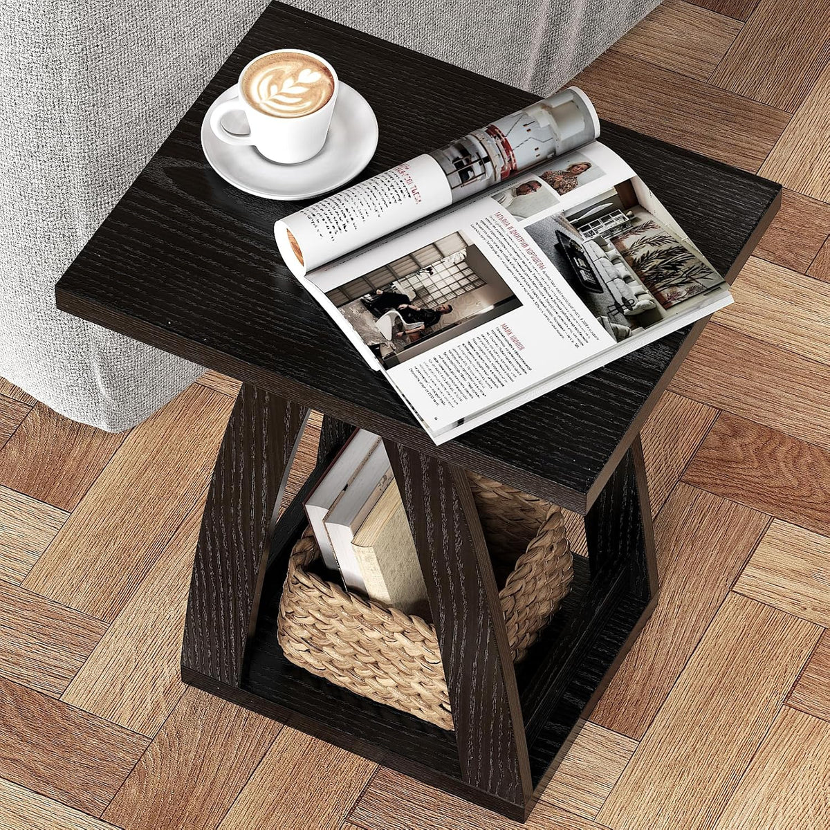 End Tables Living Room, Side Table Beside Sofa, Nightstand for Bedroom, Couch Side Table with