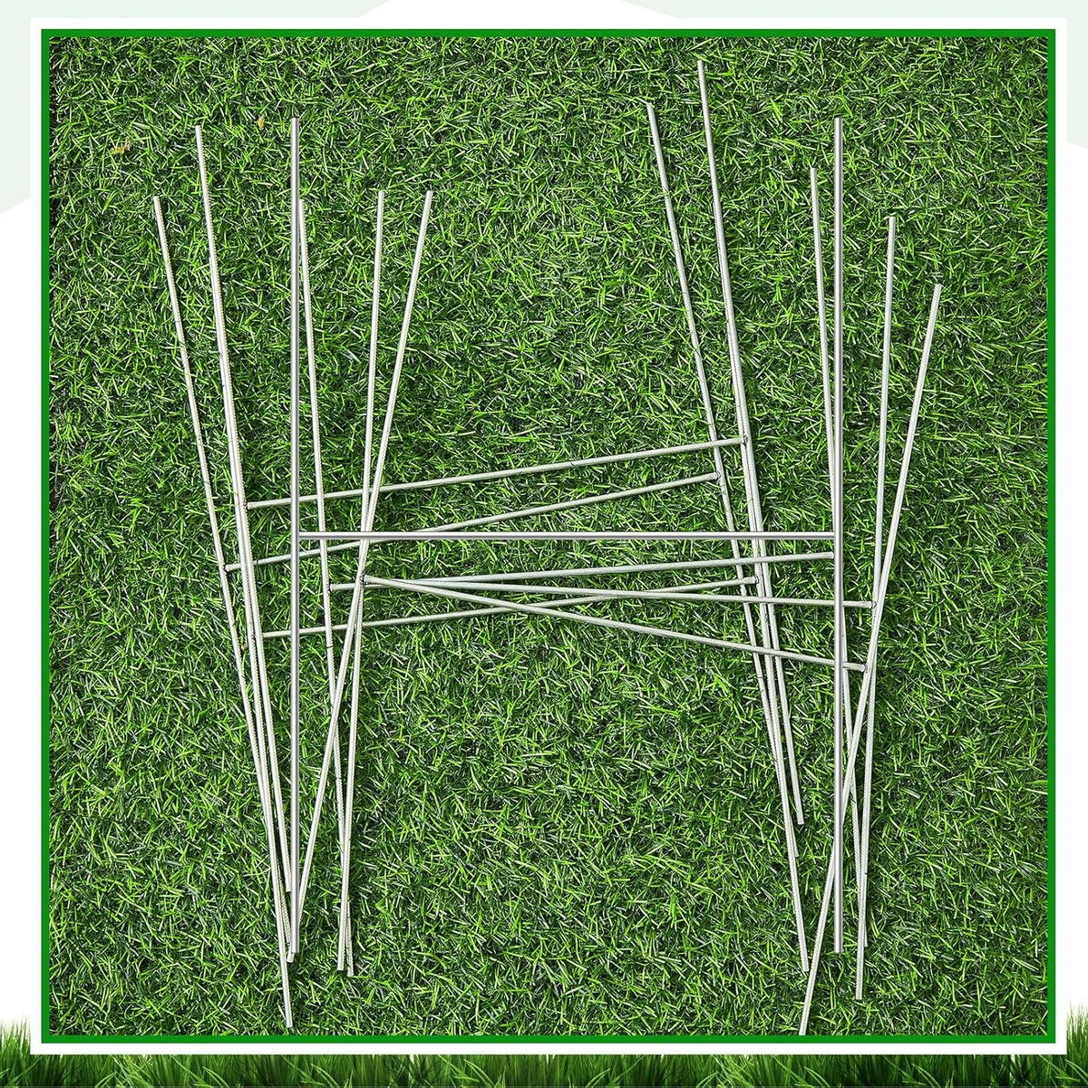 Tandefio 100 Pcs Yard Sign Stakes Metal 15"x10" H Frame Wire Yard Stakes Use with Corrugated Sign