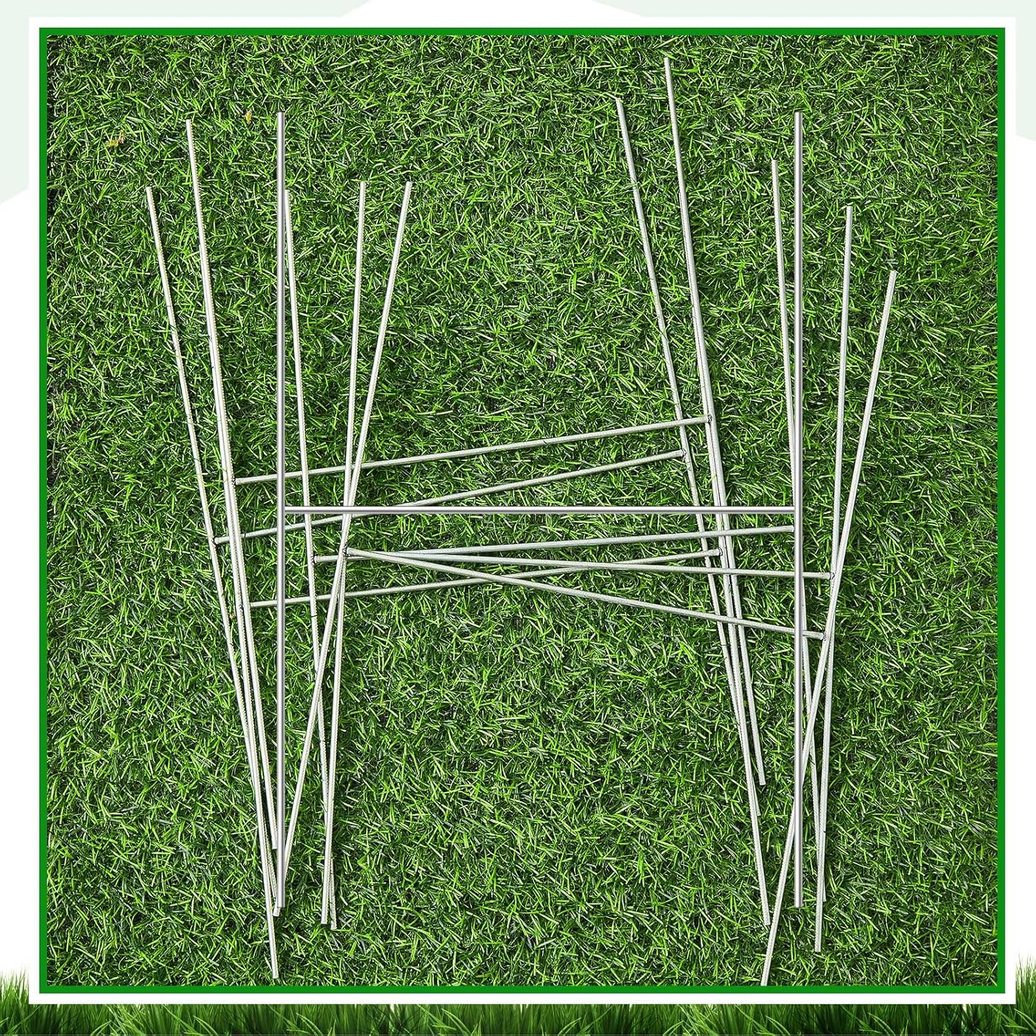 Tandefio 100 Pcs Yard Sign Stakes Metal 15"x10" H Frame Wire Yard Stakes Use with Corrugated Sign