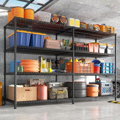 REIBII 81.5''W Storage Shelves 3680LBS Garage Shelving Heavy Duty 4 Tier Metal Shelving Unit