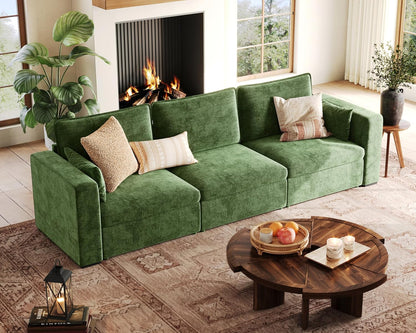 Oversized Modular Sofa Comfy Cloud Couch with Storage, Extra Deep Plush Sectional Sofa Set for