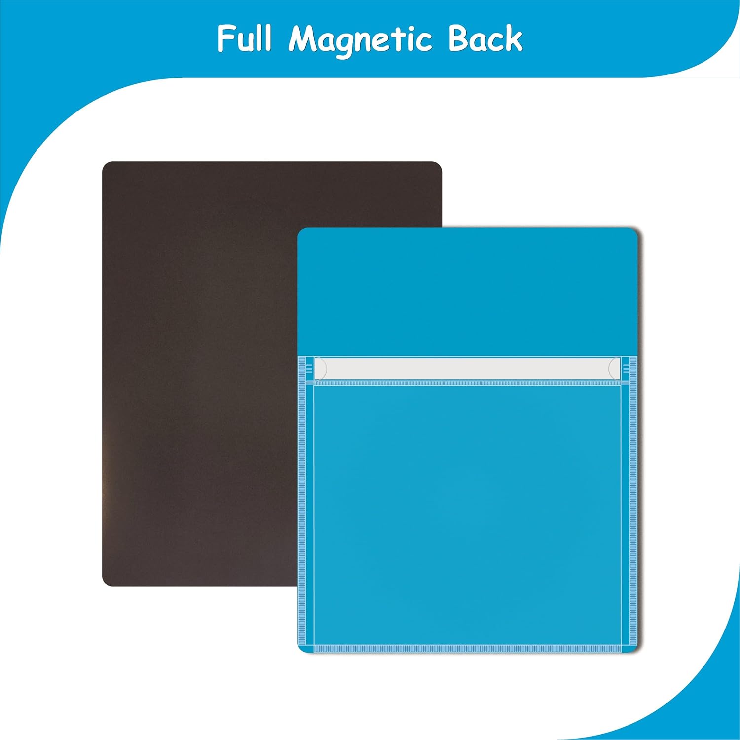 Magnetic Pocket 4 Pack – Self-Adhesive Magnetic Storage Pouch for Documents, Notes & Tools, Strong