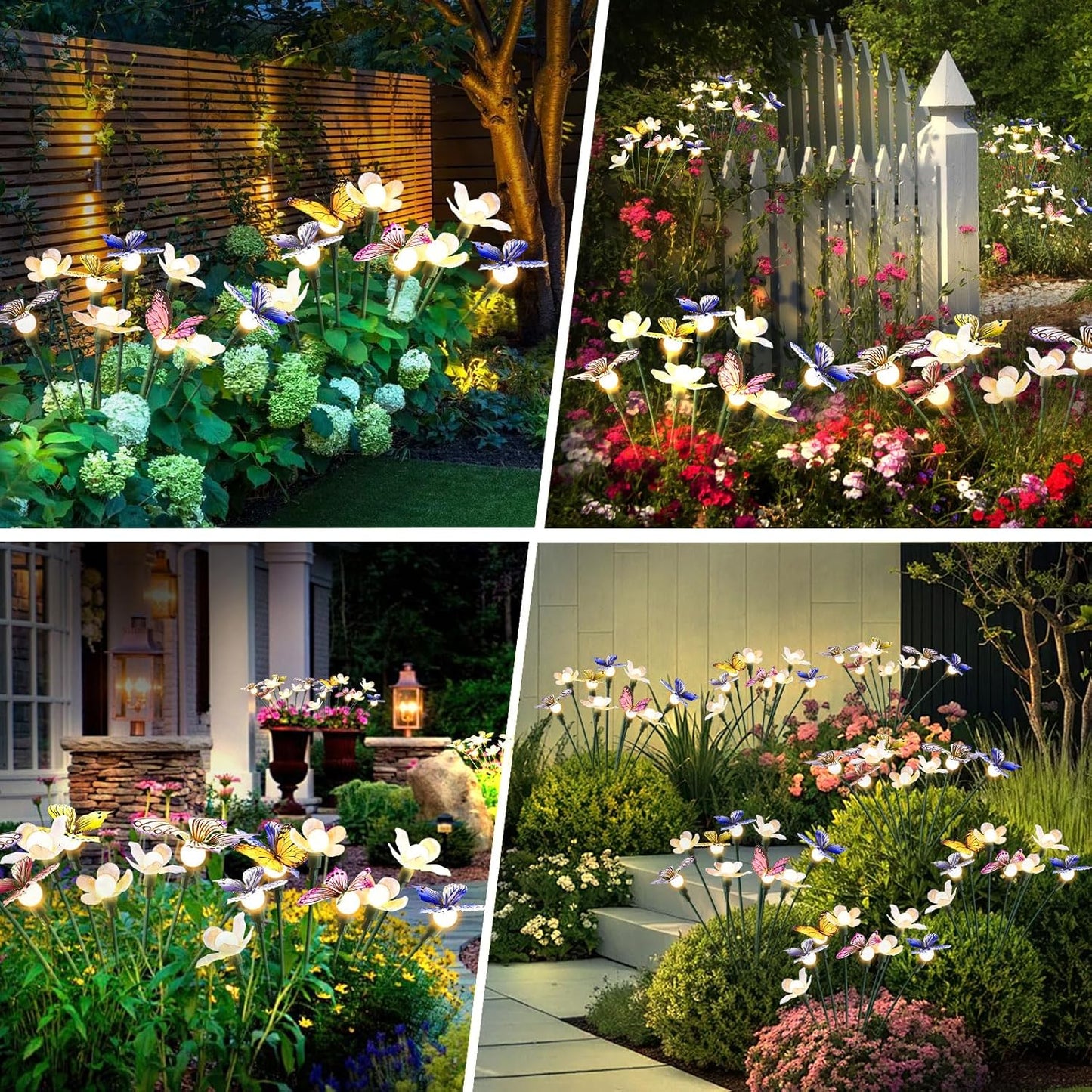 Solar Garden Lights,2packs-16LED,Outdoor Solar Powered Decor for Yard, Patio, Pathway, IP65