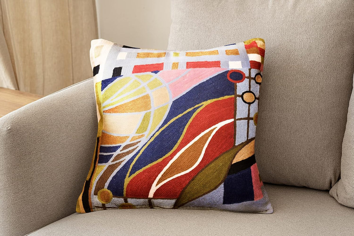 Hundertwasser Modern Pillow Cover Contemporary Pillowcase Accent Outdoor Pillows Abstract Couch