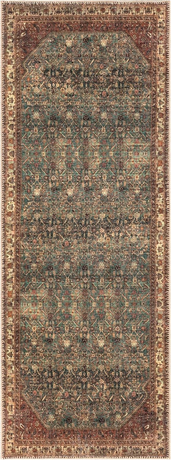 Keen Home Design 2x12 Rug - Machine Washable Runner with Non-Slip Backing, Ideal for Hallway