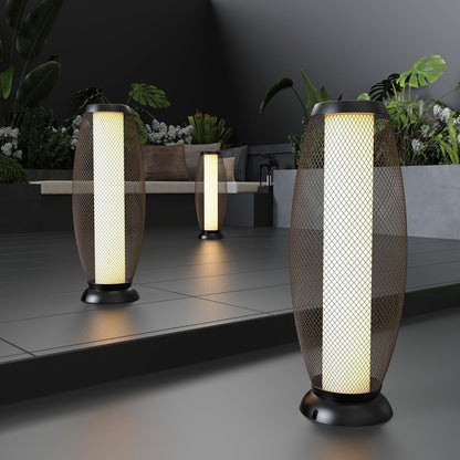 Patio Solar Light Flickering Flame Solar Lamps Hollow Out Waterproof Outdoor Lantern Metal