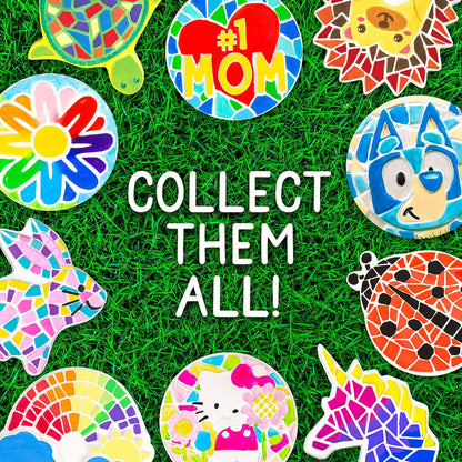 Creative Roots Mosaic Turtle DIY Stepping Stone Kit, Includes Ceramic Stone & 6 Vibrant Paints for