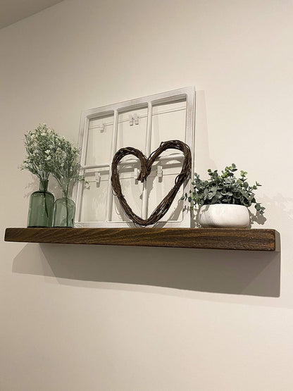 joelsantiques 42 Inch Wooden Floating Shelves for Wall - 42x6x2 in - Made of Natural Wood - Long