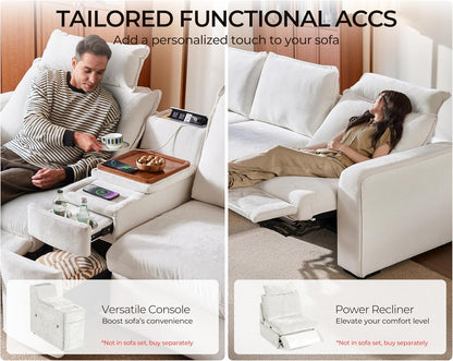 Oversized Modular Sofa Comfy Cloud Couch with Storage, Extra Deep Plush Sectional Sofa Set for