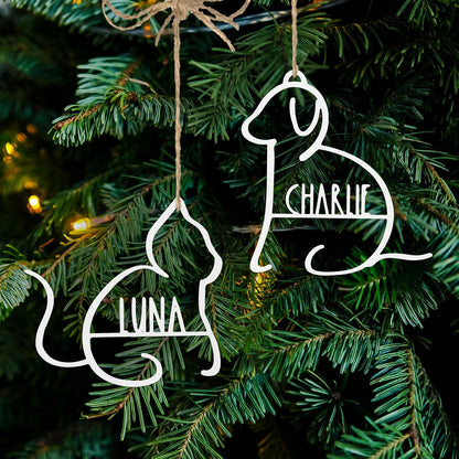 Man's Best Friend Personalized Pet Ornaments (2 Pack; 6 Inch) - Custom Name and Personalized Dog