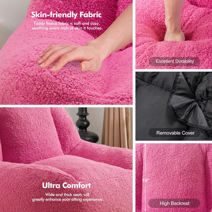 Homguava Bean Bag Chairs for Adults,Giant Beanbag Couch Adult Bean Bag Chair with Filler