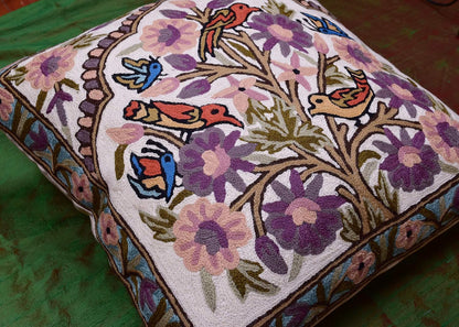 Tree of Life Pillow Cover Lavender Floral Pillowcase Botanical Flower Pillows Plants Farmhouse