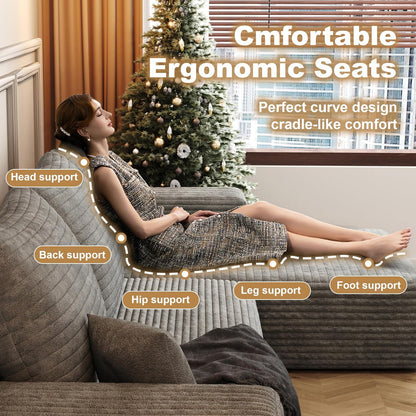 108" Sectional Couches for Living Room Modern Modular Sofa with L-Shape Couchs Upholstered Boneless