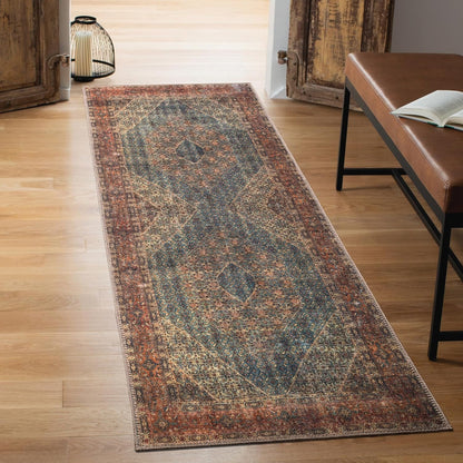 Keen Home Design 2x10 Rug - Machine Washable Runner Rug with Non-Slip Backing, Ideal for Hallway