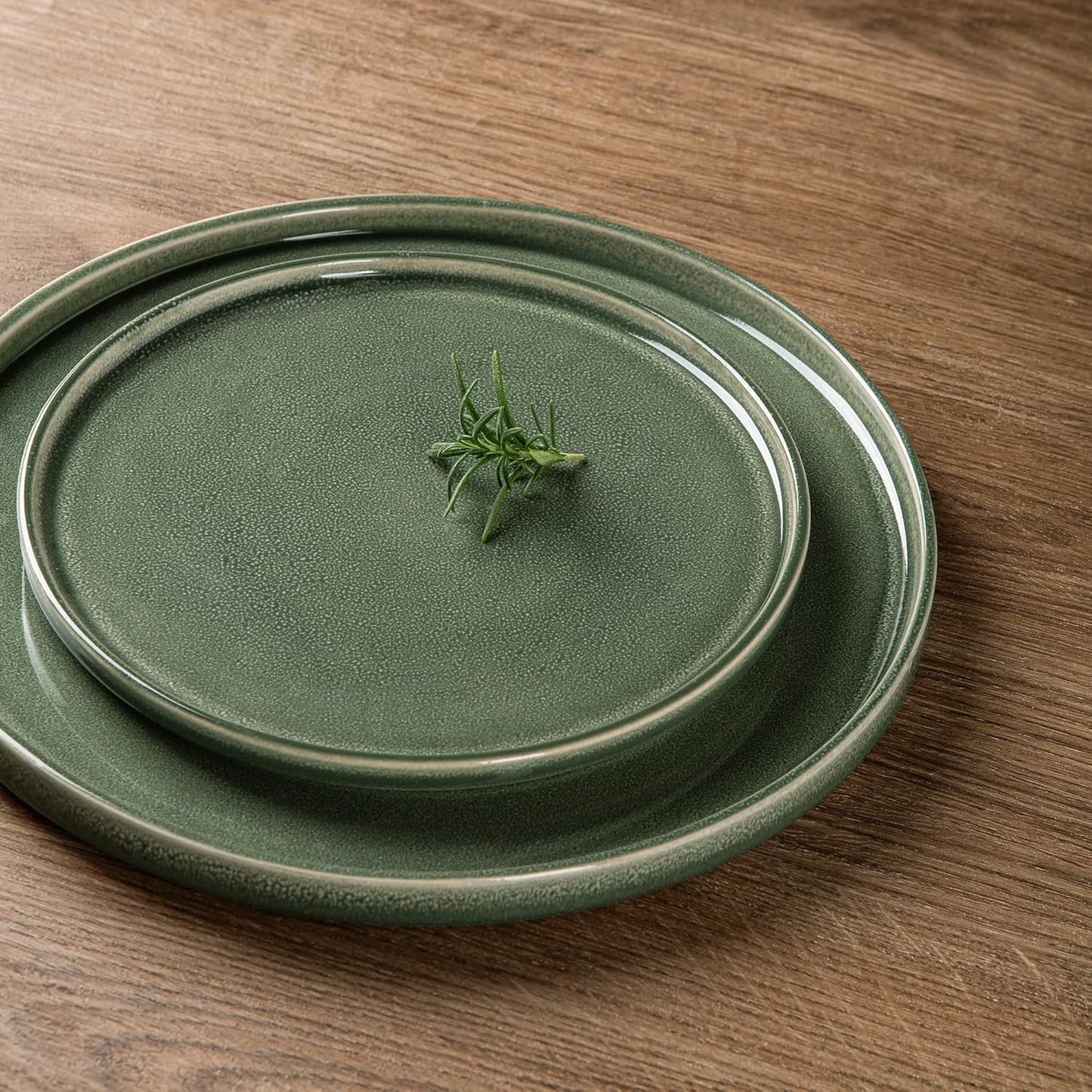 AmorArc Ceramic Dinnerware Sets, Handmade Reactive Glaze Stoneware Plates and Bowls Sets,Highly