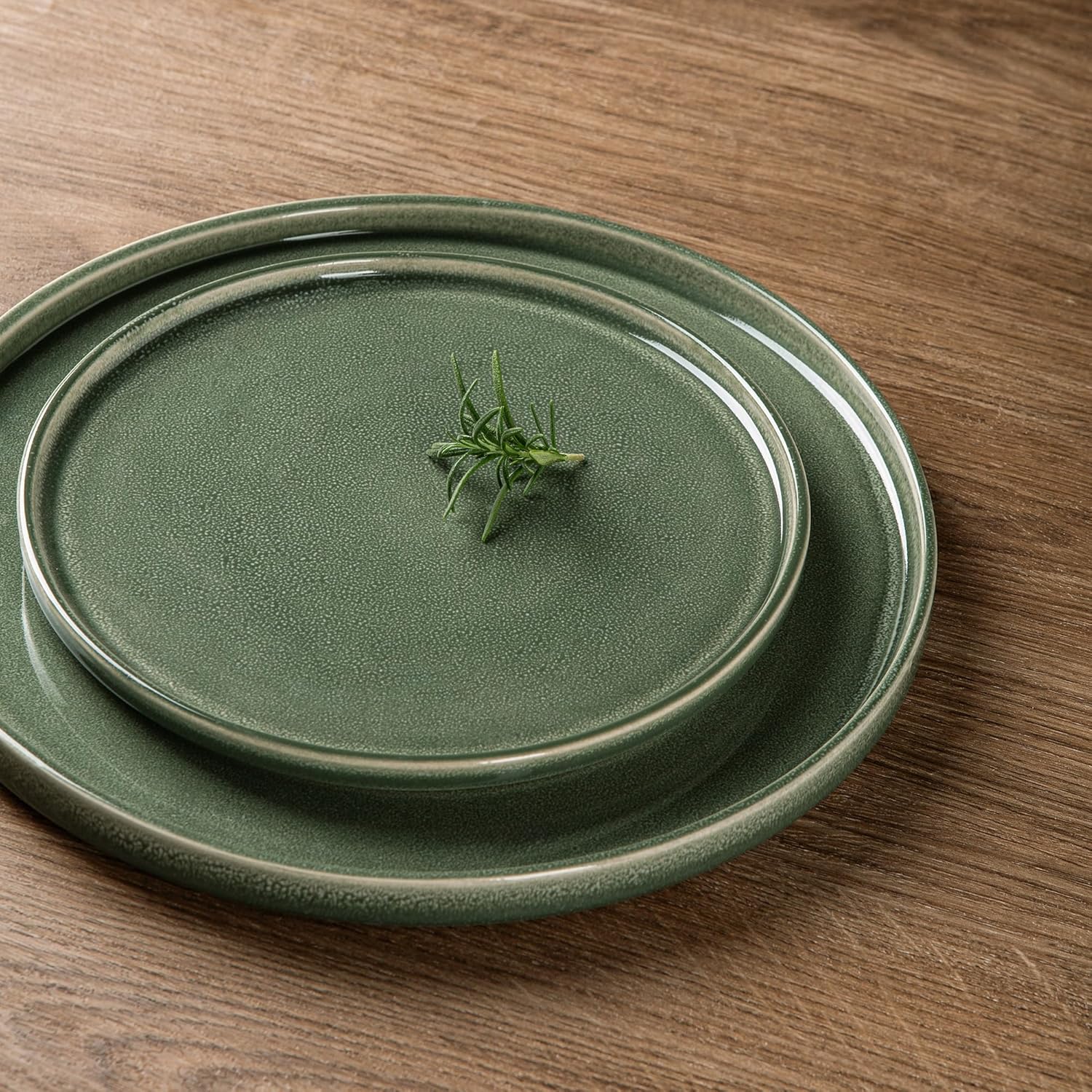 AmorArc Ceramic Dinnerware Sets, Handmade Reactive Glaze Stoneware Plates and Bowls Sets,Highly