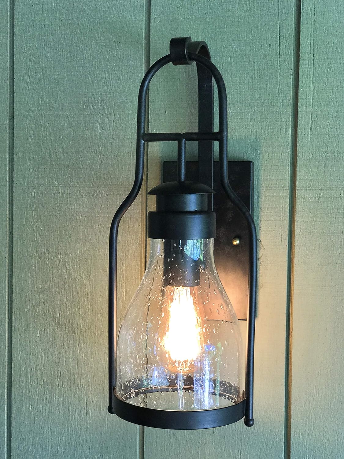 Muskoka Lifestyle Products Rustic Wall Light Lantern with Retro Industrial loft Lantern Look in