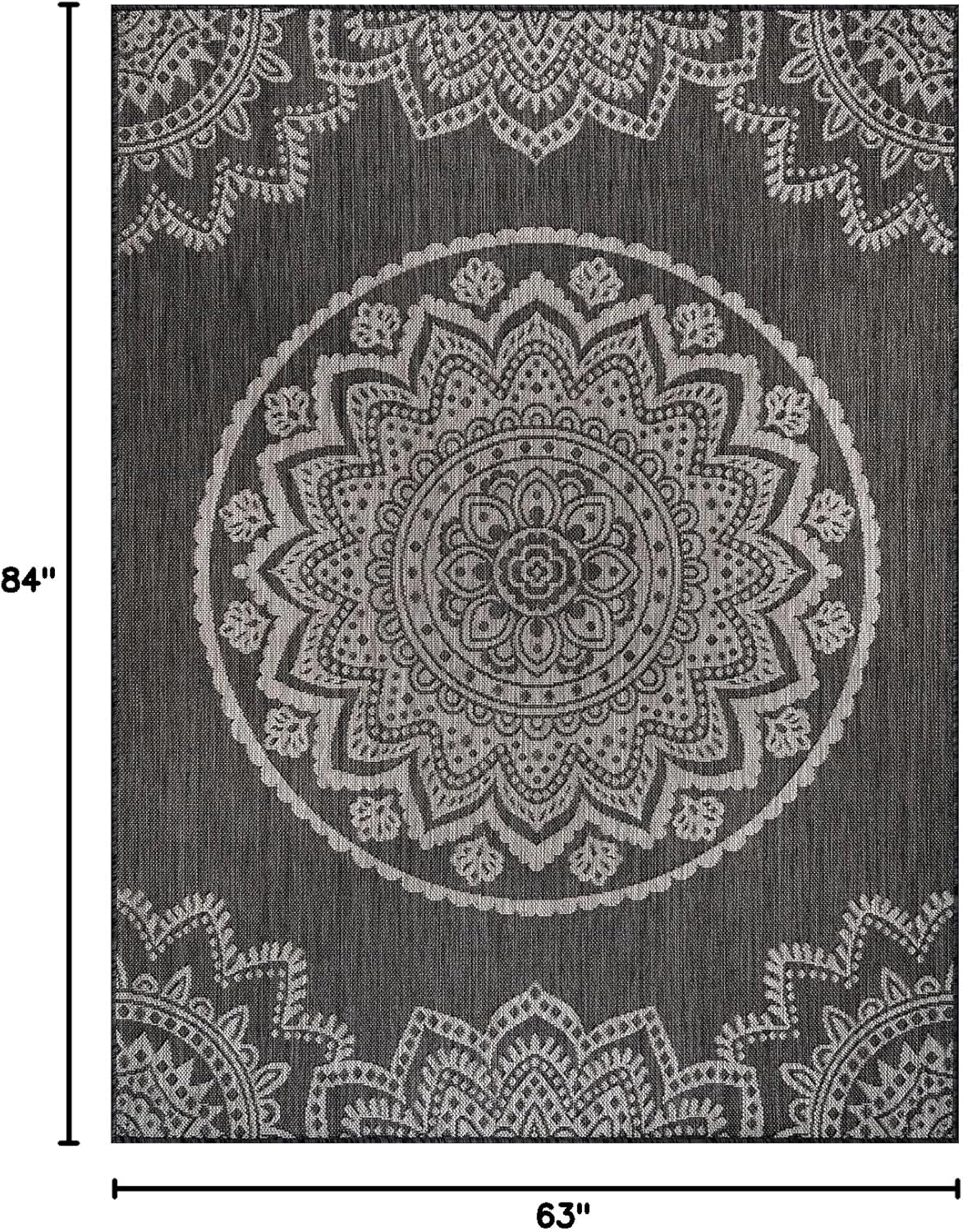 CAMILSON Outdoor Rug 8x10 Modern Area Rugs for Indoor and Outdoor Patios and Porches - Waterproof