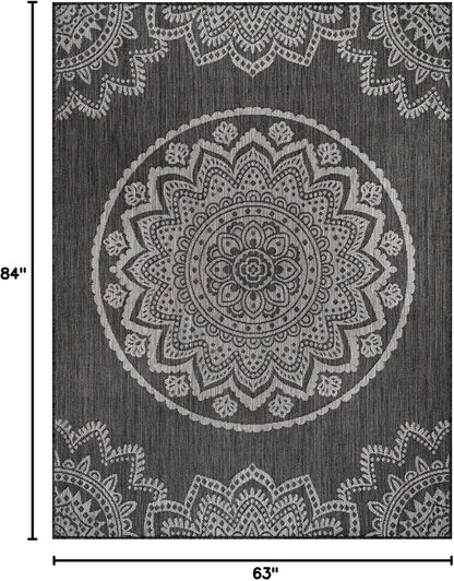 CAMILSON Outdoor Rug 8x10 Modern Area Rugs for Indoor and Outdoor Patios and Porches - Waterproof